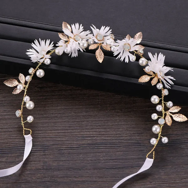 GETNOIVAS Bridal Gold/Silver Color Flower Ribbon Hairband Headband Women Headpiece Tiara Wedding Bridal Hair Jewelry Accessories - Image 26