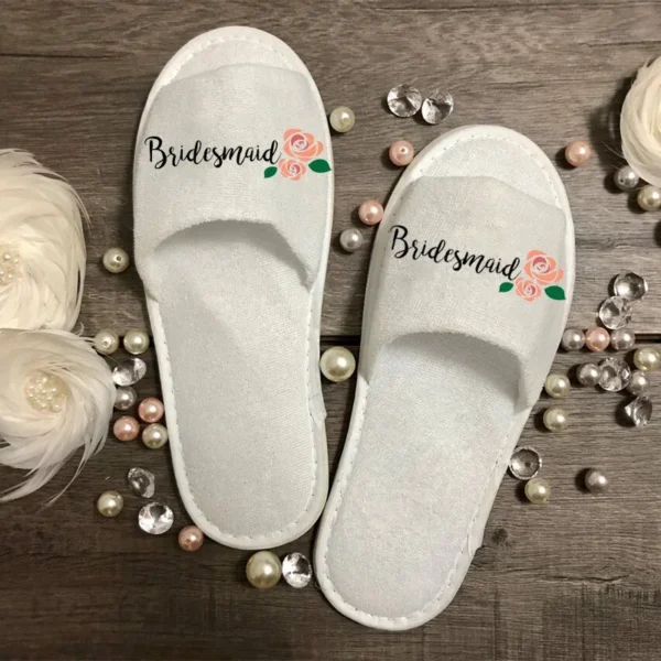 bride Bridesmaid maid of honor sister mother of the groom Slippers wedding Bachelorette hen Party Bridal shower Proposal gift - Image 8