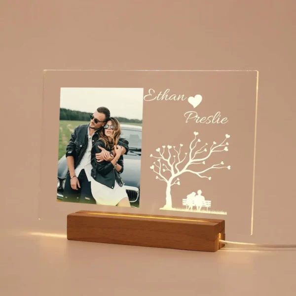 Personalized 3D Night Light Custom Photo And Text Lamp Customized Valentine's Day Wedding Birthday 7 Color 3D Lamp Gifts - Image 3