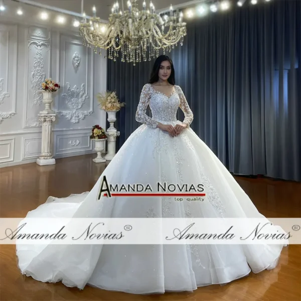 Customized Hot Sale Real Sample Bridal Dresses NS4548 - Image 2