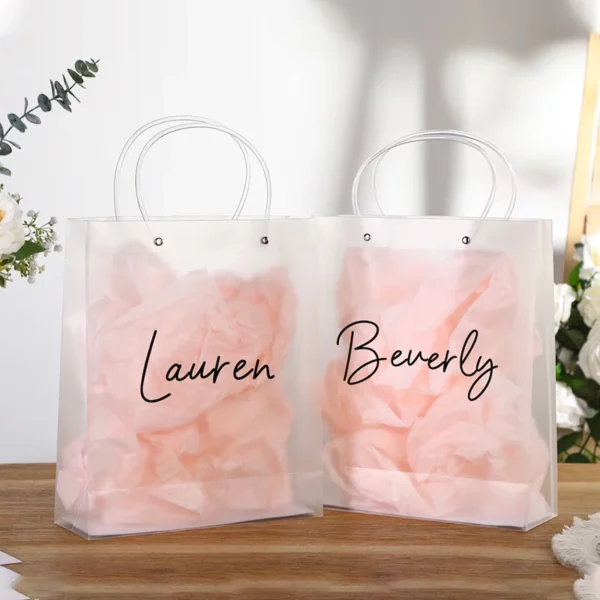 Personalized Bridesmaids Luxury Gifts Bags for Birthday Bachelorette Parties Name Pvc Wedding Favors Bridal Showers Package Bags - Image 4