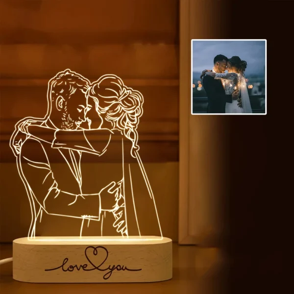 Personalized 3D Photo Lamp Custom Photo And Text Customized Valentine's Day Wedding Anniversary Birthday 3D Night Light Gifts - Image 10