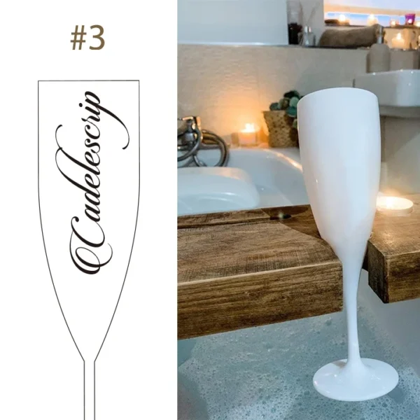 Personalised White Plastic Champagne Flute Wedding Proposal Reception Flutes Bachelorette Party Bride Tribe Gift - Image 14