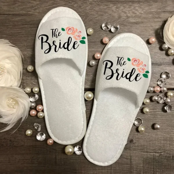 bride Bridesmaid maid of honor sister mother of the groom Slippers wedding Bachelorette hen Party Bridal shower Proposal gift - Image 7