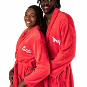 Couple Plush Bathrobes Customized His and Hers Bathrobes Wedding Gifts Personalized Bathrobe King and Queen Robes Bridal Shower