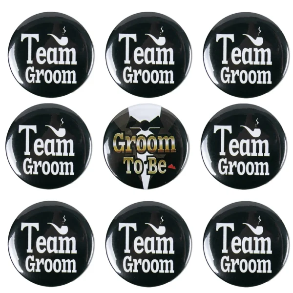 Groom to be Badge Pins Bachelor Party Button Pins Team Groom Pins Gifts for Wedding Party Decorations Bride Groomsman Favors - Image 2