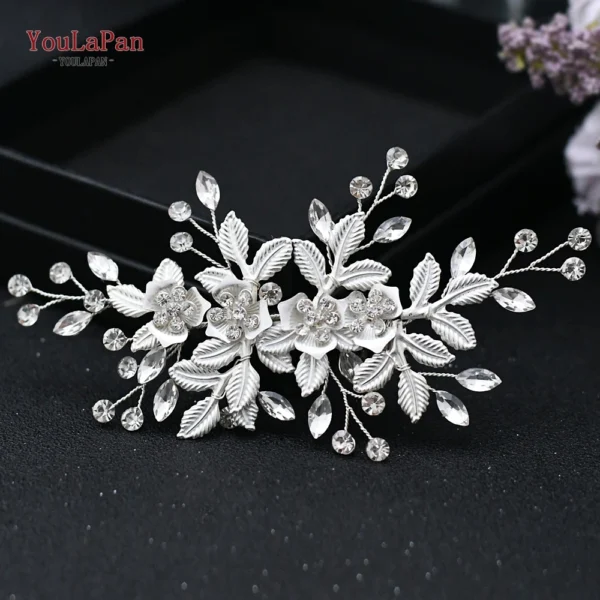 YouLaPan HP254 Wedding Hair Accessories Bridal Delicate Wire Headband Women Headpiece Bridal Handmade Crystal Hair Accessories - Image 12