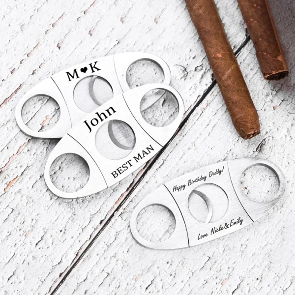 Personalized Cigar Cutter Groomsmen Gifts Engraved Groomsman Dad Fathers Day Gift Cigars Cutters Smoker Bachelor Wedding Party - Image 3