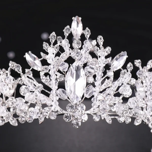 Crystal Crown Tiara Bridal Hair Ornaments Women Hair Accessories Wedding  Headpieces Bridal Crown Rhinestone Headband - Image 6