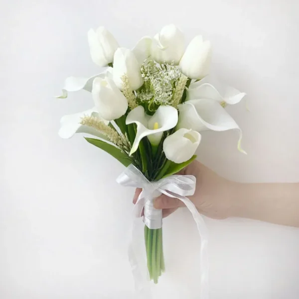 Wedding Bouquet Artificial Calla Lily Hand Bouquet Bridal Holding Flowers for Bridesmaid Wedding Flowers Bridal Accessories - Image 7