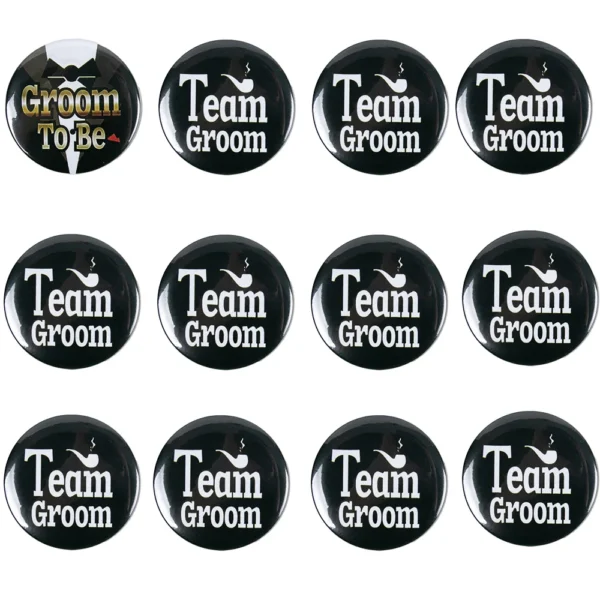 Groom to be Badge Pins Bachelor Party Button Pins Team Groom Pins Gifts for Wedding Party Decorations Bride Groomsman Favors - Image 8