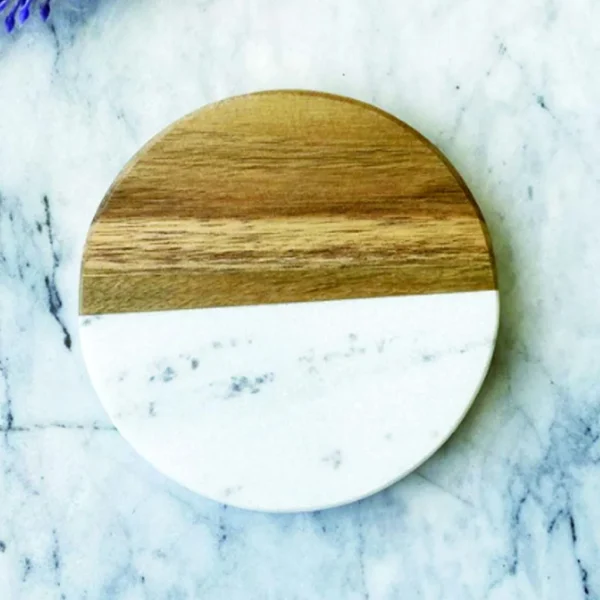 Custom Engraved Marble Wood Coasters | Personalized Gifts Coaster Set Christmas Gift | Housewarming Gifts Wedding Gifts - Image 7