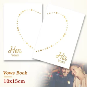 Wedding & Engagement Vows Card Bride & Groom Wedding Gift Anniversary Memory Vow Books Favors Love Set Ceremony Party Decoration