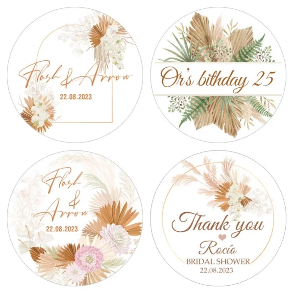 Custom Wedding Favor Sticker Personalized Fall Themed Favor Labels Stickers For Party Bags Wedding Guest Gifts Thank You Sticker