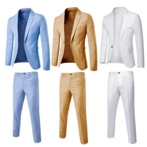 Formal Suit Men Business Suits Korean Men Casual Single Slim Fit Suit Coat Blazer Suit Pants Wedding Groom Suit trajes de hombre