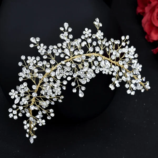 Crystal Rhinestone Bridal Wedding Headbands Tiaras Hairbands For Women Bride Bridal Wedding Hair Accessories Jewelry Band Gift - Image 11