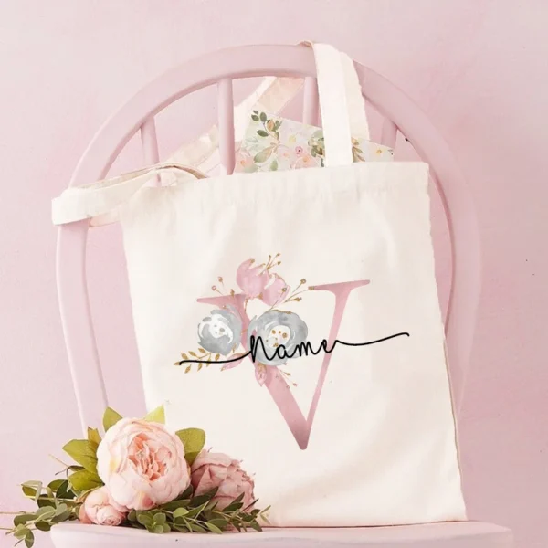 Personalized Bridesmaid Tote Bags Maid of Honor Custom Name  Handbag Bridal Bachelorette Party Gifts Bride Wedding Shoulder Bag - Image 11