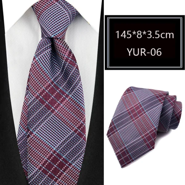 Luxury 8CM Mens Necktie Stripes Striped Tie For Man Groom Jacquard Woven Neck Tie For Business Wedding Party - Image 16