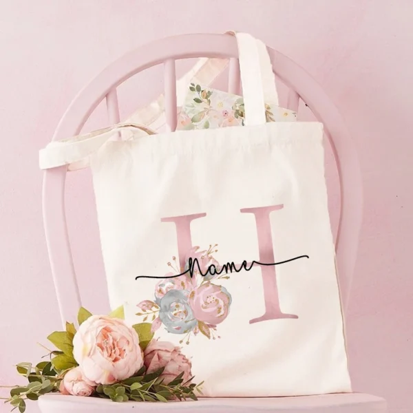 Personalized Bridesmaid Tote Bags Maid of Honor Custom Name  Handbag Bridal Bachelorette Party Gifts Bride Wedding Shoulder Bag - Image 25