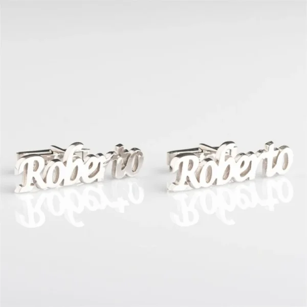 Personalized Custom Name Cufflinks for Men Stainless Steel Shirt Cuff Button Customize Wedding Jewelry for Groom Best Man Gifts - Image 3