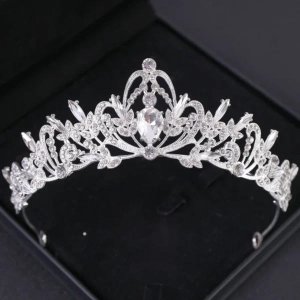 Bridal Tiara Hair Crown Wedding Hair Accessories For Women Silver Color Crown For Bridal Crowns And Tiara Women Accessories Gift - Image 17