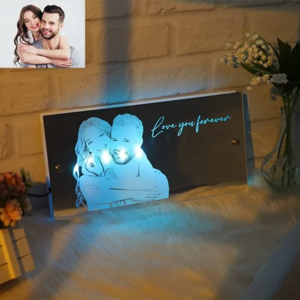 Personalized Name Mirror Light For Bedroom LED Light Up Mirror for Wall Custom Photo Christmas Valentine's Day  Wedding Gifts - Image 7