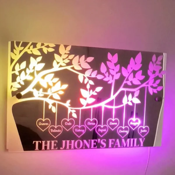 Personalized Name Mirror Light For Bedroom LED Light Up Mirror for Wall Custom Photo Christmas Valentine's Day  Wedding Gifts - Image 10