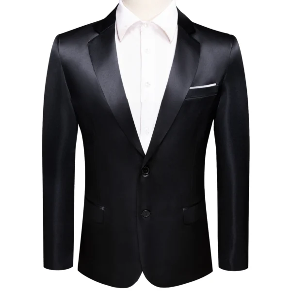 Hi-Tie Champagne Jacquard Solid Mens Suit Shawl Collar Tuxedo Blazers Jacket Coat Groom Dress For Wedding Business Party - Image 15