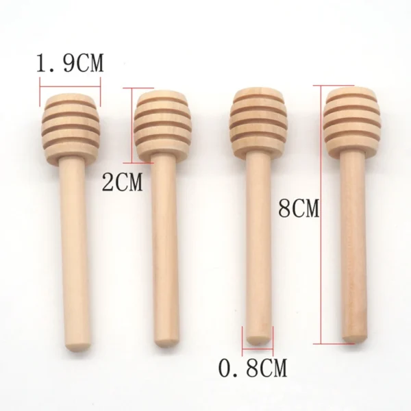 50PCS Honey Stir Stick Personalized Logo Customize Mini Wooden Honey Spoon Birthday Party Wedding Guest Gifts Kitchen Bar Tools - Image 3