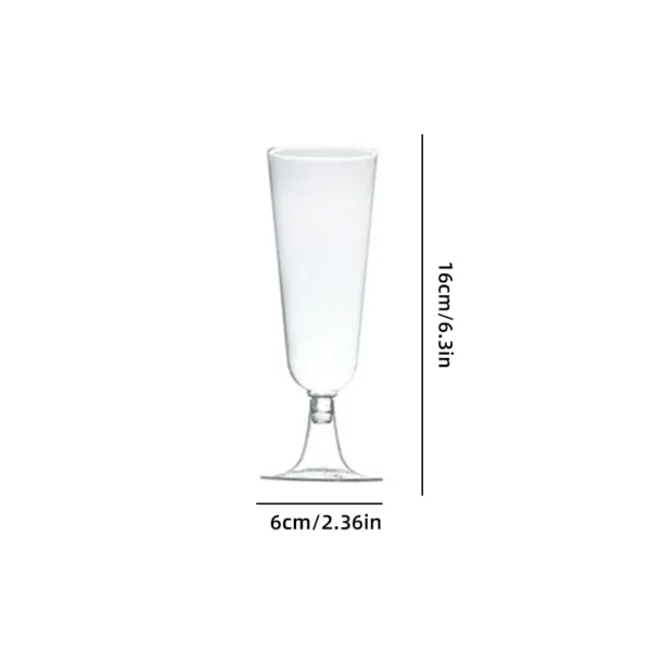 20Pcs Plastic Disposable Clear Champagne Cocktail Glasses Wine Cups Birthday Party Wedding Anniversary Festival Drinkware - Image 7