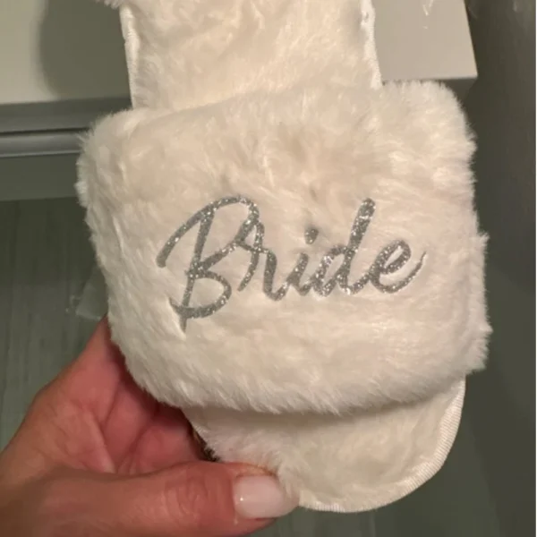 Personalized Wedding Coral Slippers Custom Wedding Bridal Shoes Flat Party Gifts Customized Gift For Guests Ladies Slippers - Image 3