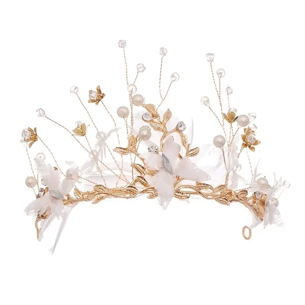 Leaf Feather Bridal Crown Tiara For Women Bride Feather Headdress Hairband Headband Wedding Bridal Hair Accessories Jewelry - Image 6