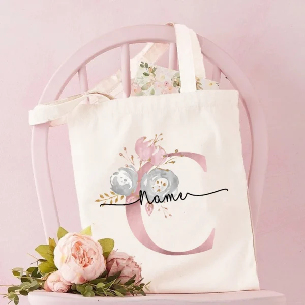 Personalized Bridesmaid Tote Bags Maid of Honor Custom Name  Handbag Bridal Bachelorette Party Gifts Bride Wedding Shoulder Bag - Image 30