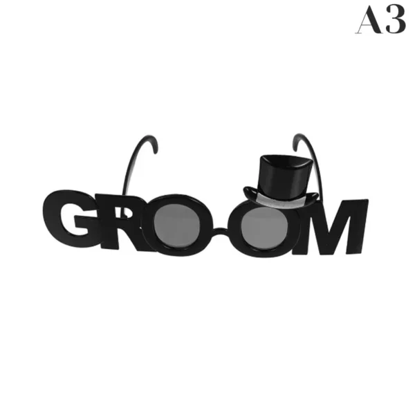 1PC Funny Groom & Bride Glasses Bachelor Party Eyeglasses Photo Props Wedding Decoration Supplies - Image 8