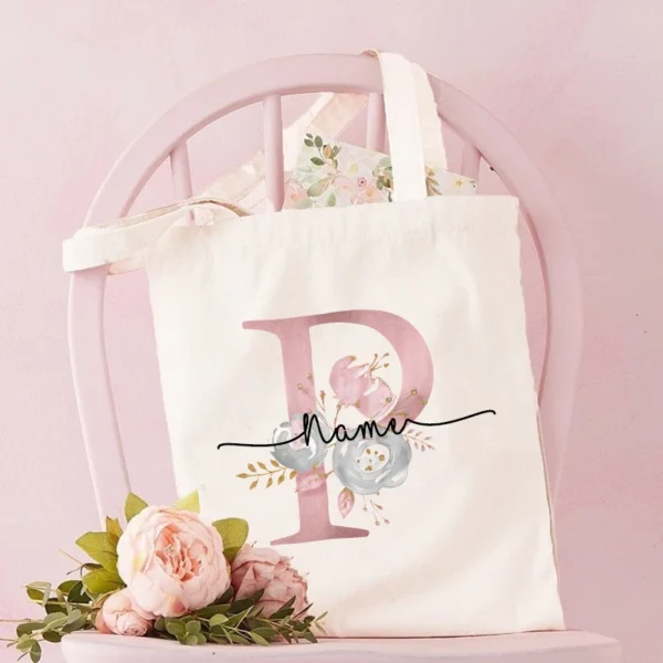 Personalized Bridesmaid Tote Bags Maid of Honor Custom Name  Handbag Bridal Bachelorette Party Gifts Bride Wedding Shoulder Bag - Image 17