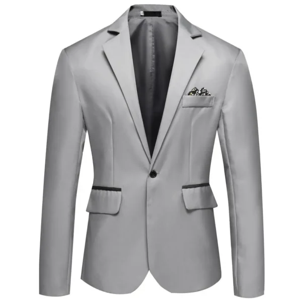 Handsome Men Suit Jacket Slim Fit Casual Business Wedding Suit Jacket One Button Lapel Men Blazer Groom Commuting Suit Jakcet - Image 5