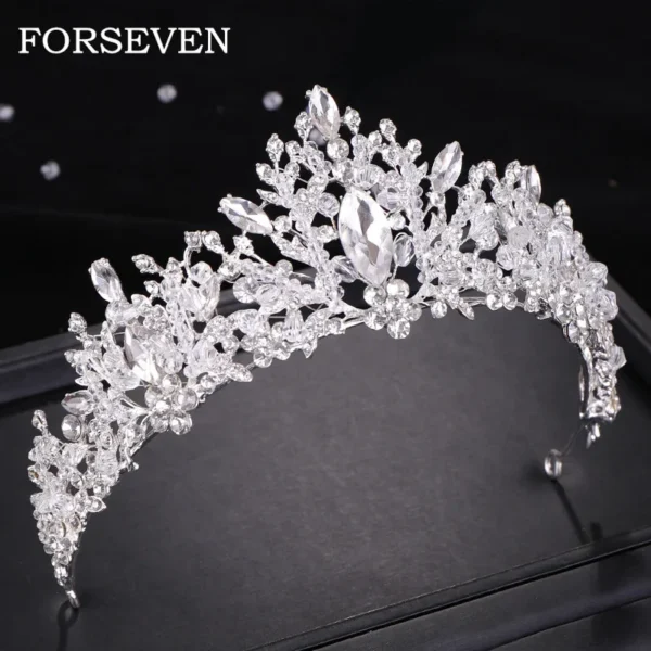 Crystal Crown Tiara Bridal Hair Ornaments Women Hair Accessories Wedding  Headpieces Bridal Crown Rhinestone Headband - Image 2