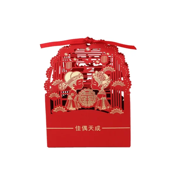 50pcs Big Red Chinese Wedding Candy Box with Tassels Traditional Engagement Decor Gift Box Bride and Groom Wedding Favor Boxes - Image 18