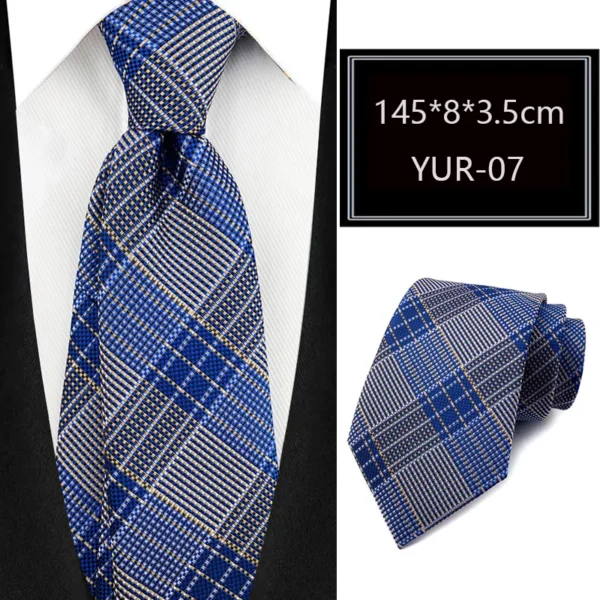 Luxury 8CM Mens Necktie Stripes Striped Tie For Man Groom Jacquard Woven Neck Tie For Business Wedding Party - Image 17