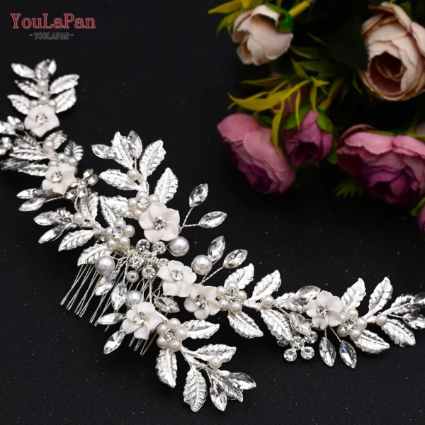 YouLaPan HP254 Wedding Hair Accessories Bridal Delicate Wire Headband Women Headpiece Bridal Handmade Crystal Hair Accessories - Image 20