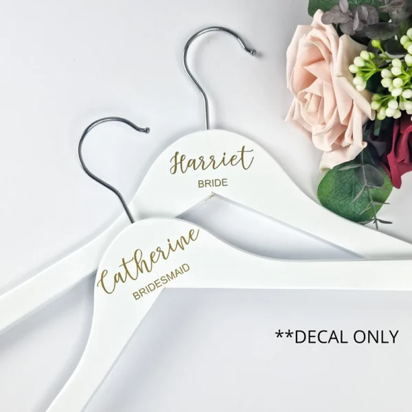 Personalized Wedding Hanger Sticker With Name Bridal Party Decal Custom Hanger Decal Bridesmaid Maid of Honour Gifts - Image 3