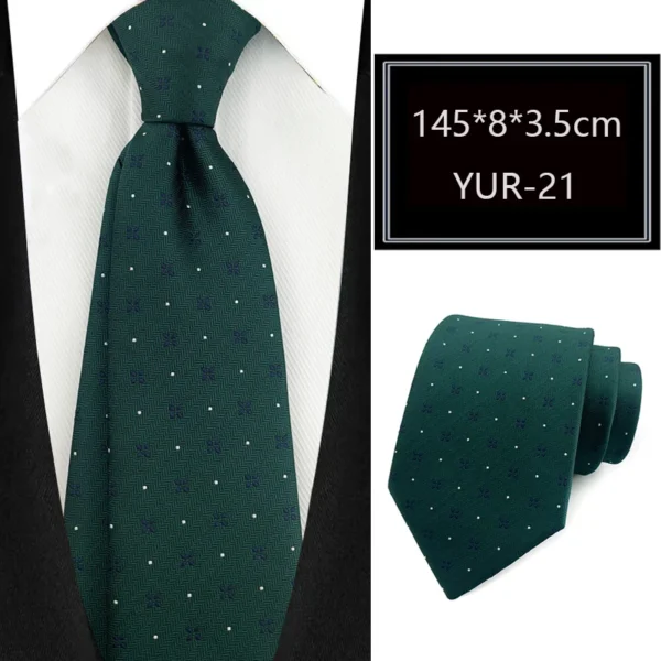 Luxury 8CM Mens Necktie Stripes Striped Tie For Man Groom Jacquard Woven Neck Tie For Business Wedding Party - Image 21