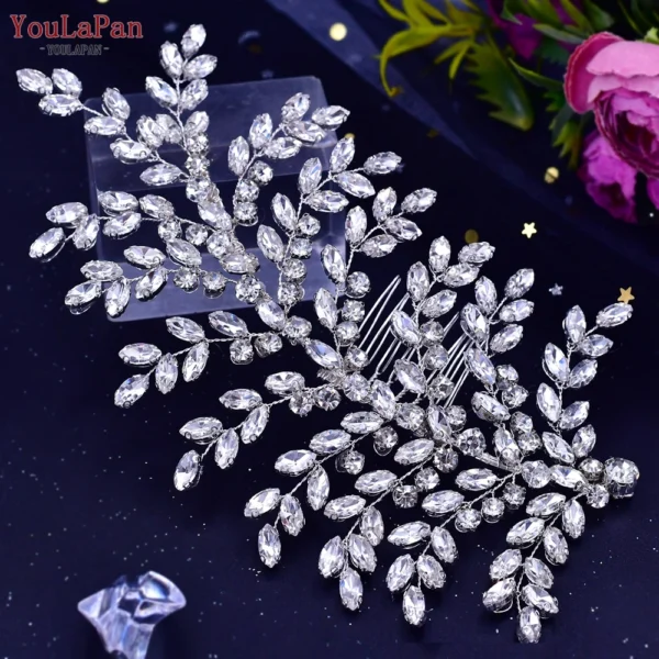 YouLaPan HP254 Wedding Hair Accessories Bridal Delicate Wire Headband Women Headpiece Bridal Handmade Crystal Hair Accessories - Image 10