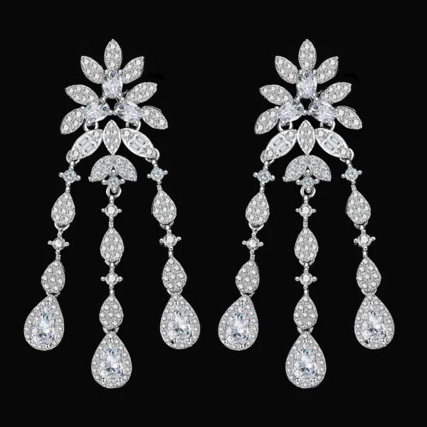 2024 Hot Sale 4 Pieces Super Luxury Cubic Zirconia Bridal Jewelry Set Nigeria Dubai Jewelry Set Bridal Accessories - Image 5