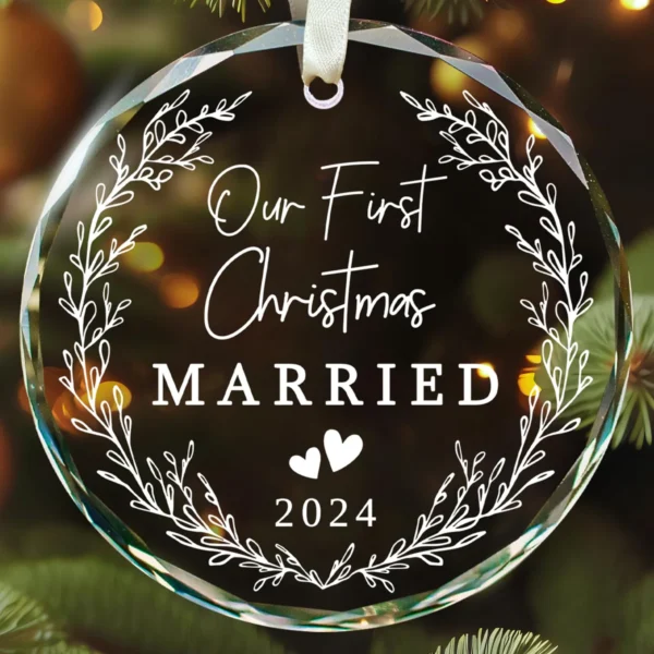 Wedding Gifts 2024 Couple Wedding Gifts Married Couple Gifts Newlyweds Wedding Glass First Christmas Wedding Decorations