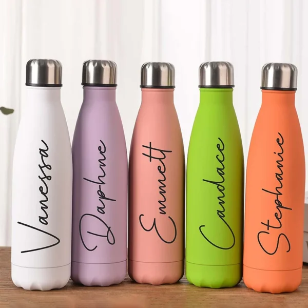 Personalized Water Bottle Custom Insulated Bottle Sports Water Bottle Hot Cold Thermos Wedding Gifts Bridesmaid Tumblers - Image 5