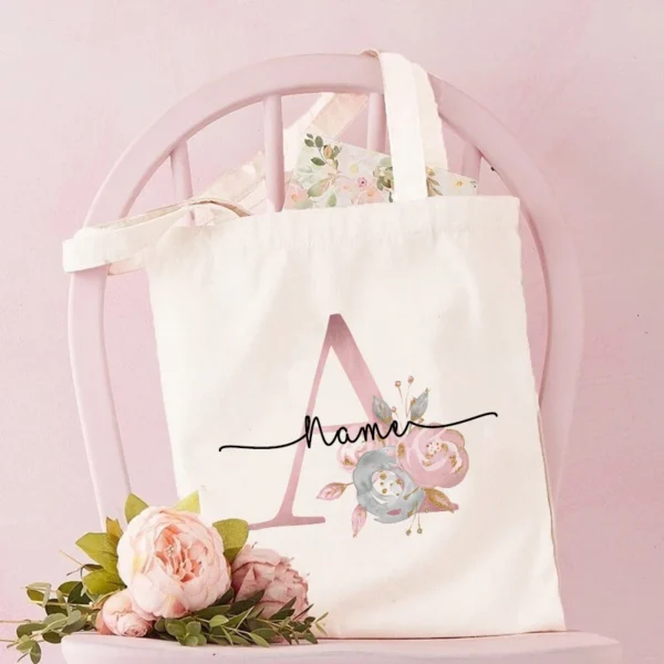 Personalized Bridesmaid Tote Bags Maid of Honor Custom Name  Handbag Bridal Bachelorette Party Gifts Bride Wedding Shoulder Bag - Image 32