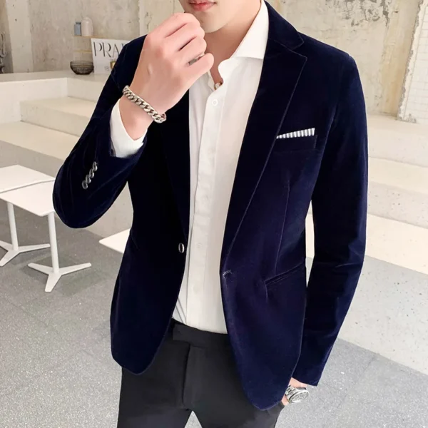 Men Wedding Groom Singer Costume Slim Blazer Formal Wear Dress Burgundy Velvet Blazers for Men Fashion Casual Suits Jackets 5XL - Image 9