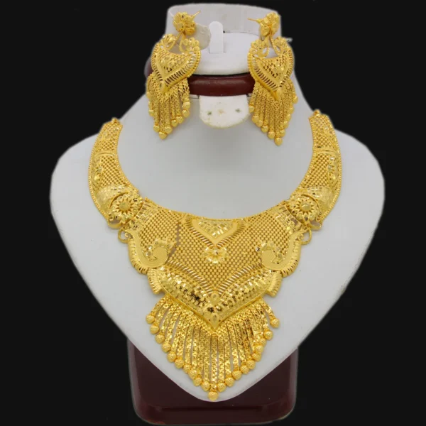 Adixyn Luxury Necklace/Earrings Jewelry Set For Women Girls Gold Color Elegant Arab/Ethiopian Bridal Wedding/Party Gifts - Image 6