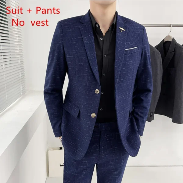 High Quality Men's Wedding Suit (suit + Vest + Trousers) Fashion Business Professional Suit Best Man Groom Wedding 3/2 Piece Set - Image 8